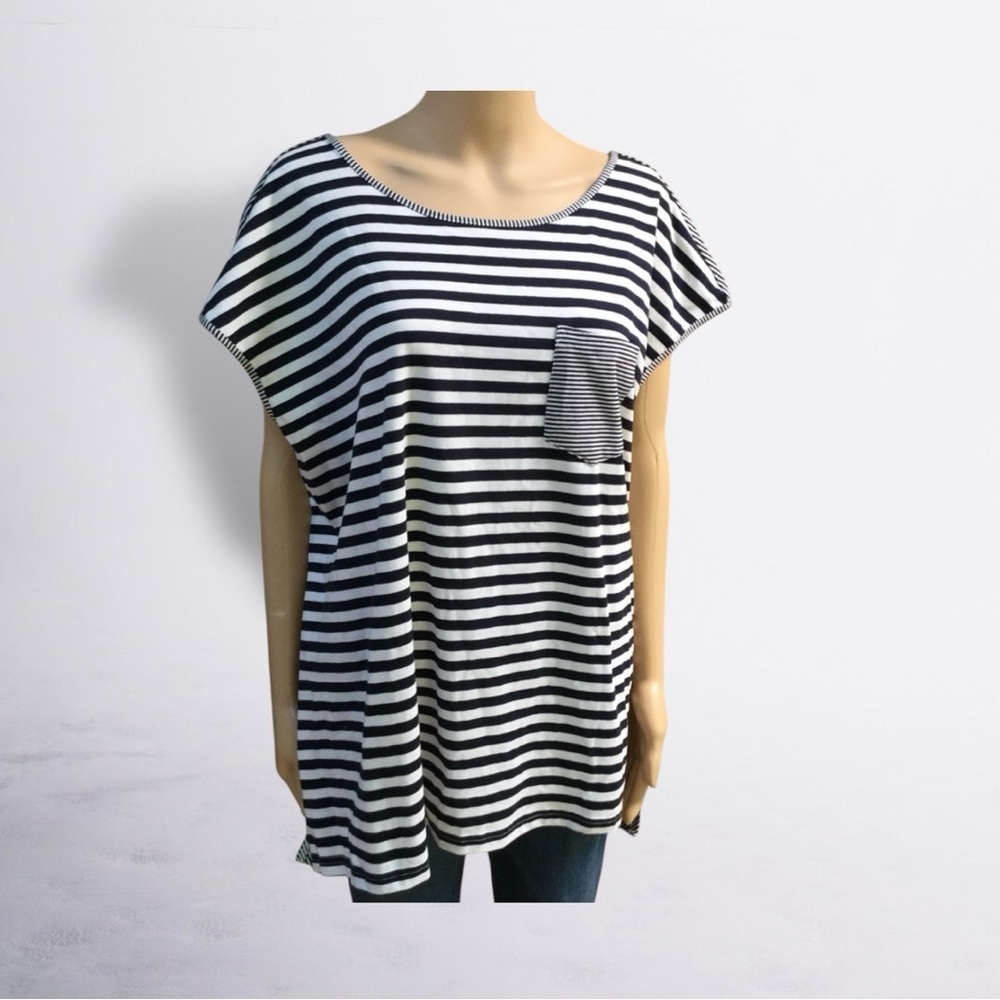 Lane Bryant Striped Short Sleeve women Top nwt